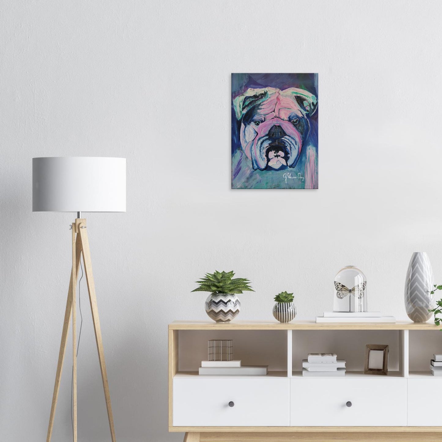 "JELLY BEAN BULLDOG"--Canvas Print