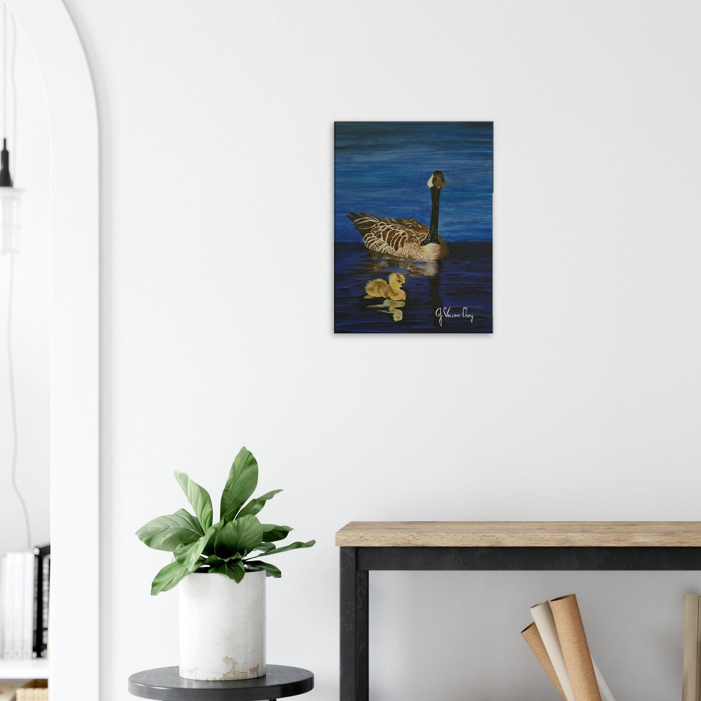 "OUT FOR A SWIM"--Canvas Print