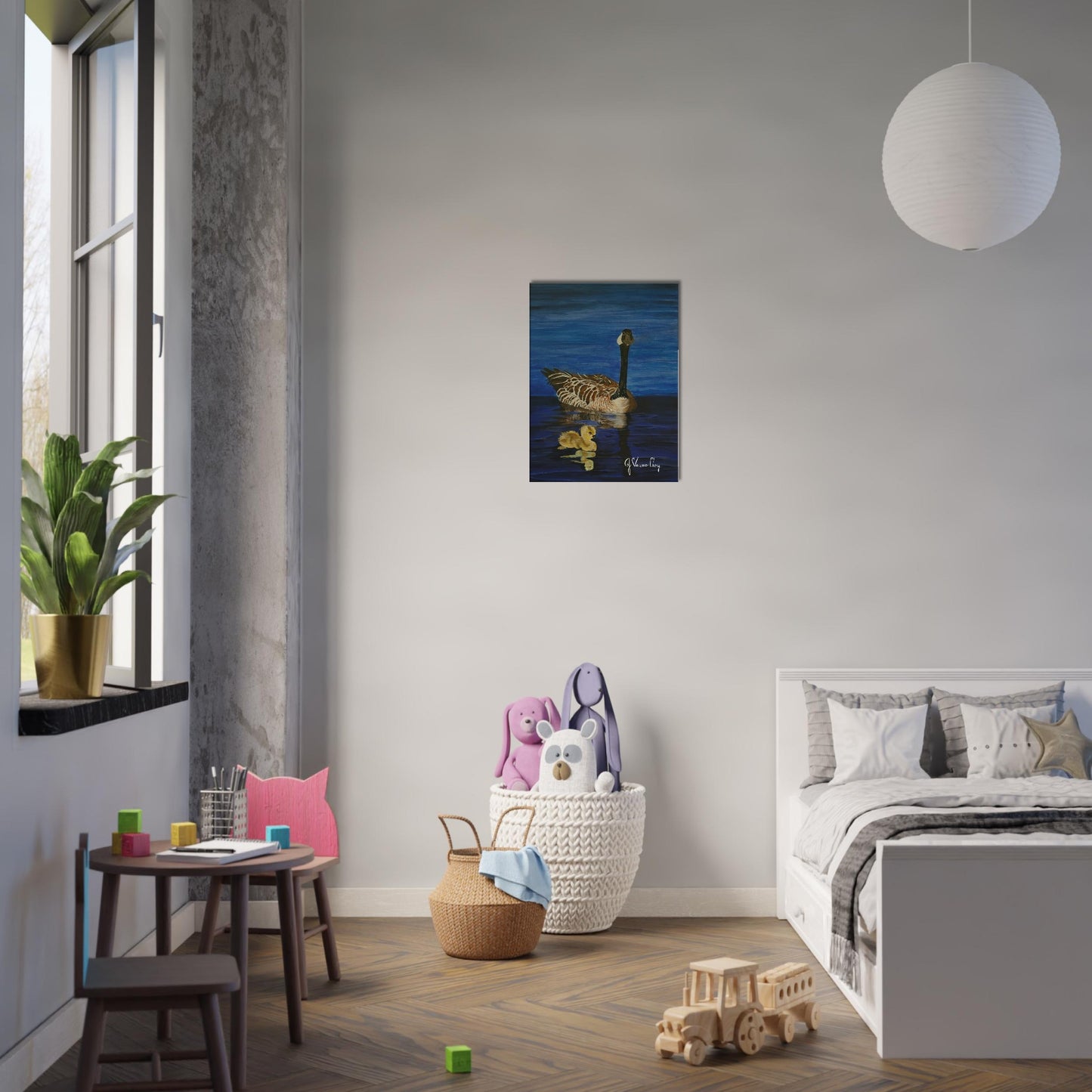 "OUT FOR A SWIM"--Canvas Print