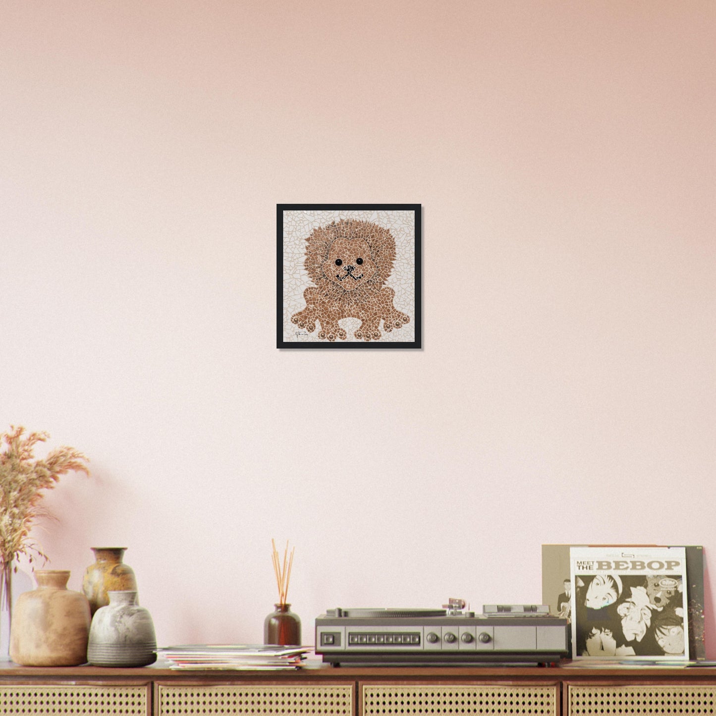 "LIONEL THE BROWN LION"--Framed Print