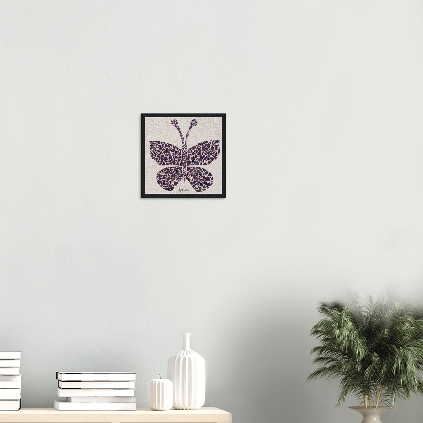 "VIOLET THE PURPLE BUTTERFLY"--Framed Print