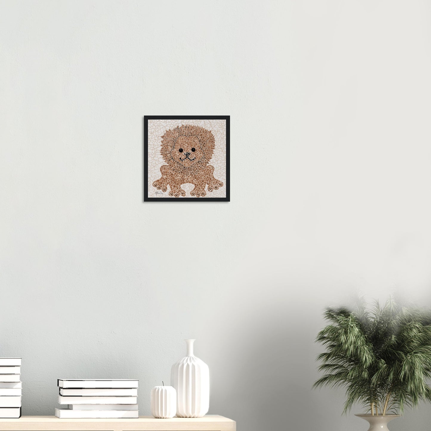 "LIONEL THE BROWN LION"--Framed Print