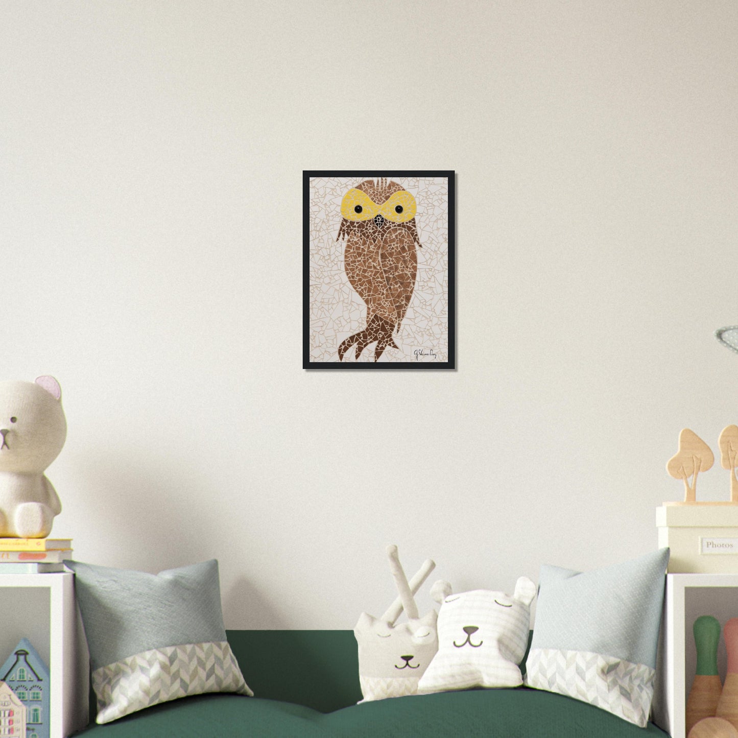 "OWEN THE BROWN OWL"--Framed print