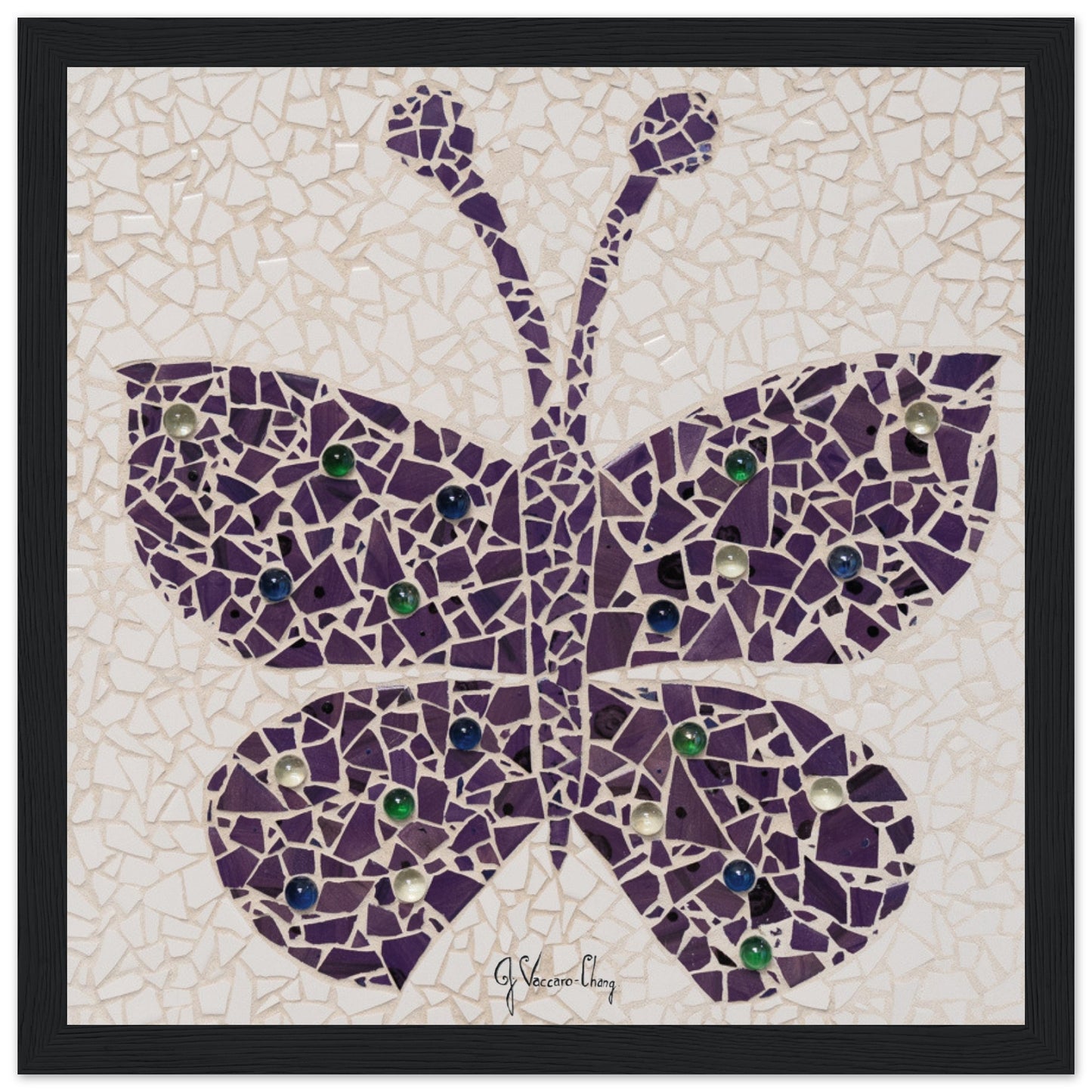 "VIOLET THE PURPLE BUTTERFLY"--Framed Print