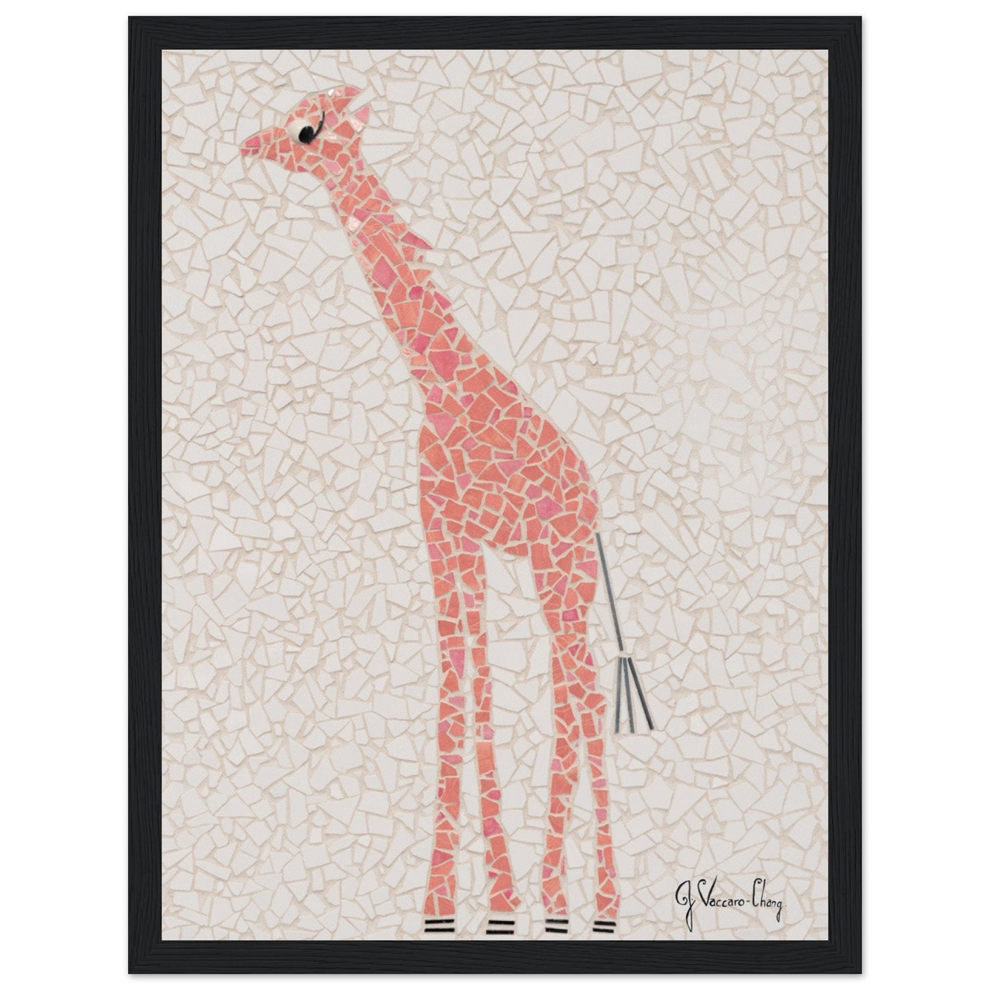 "GIGI THE PINK GIRAFFE"--Framed print